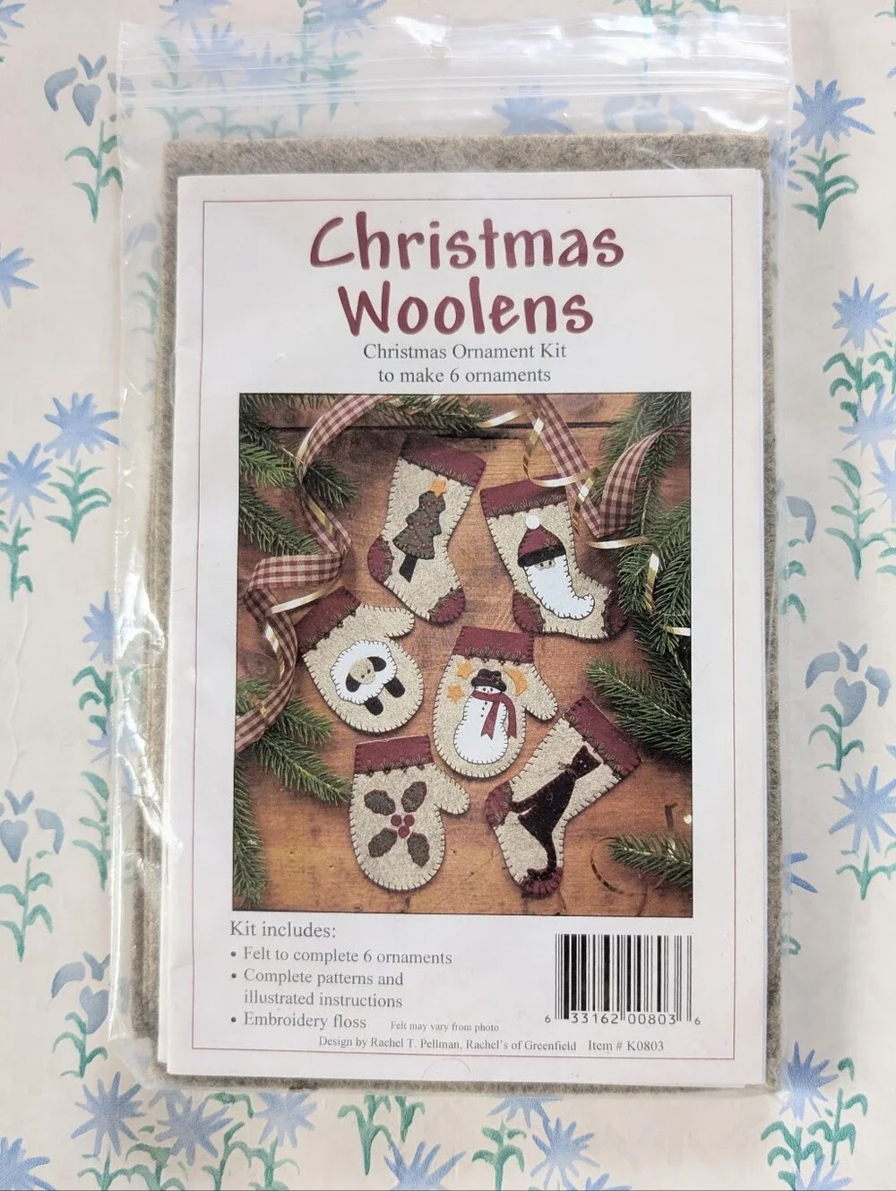 Rachel's of Greenfield Christmas Woolens Felt Ornament Kit NEW Felt Crafts DIY